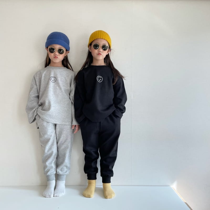 THE GREY - Korean Children Fashion - #Kfashion4kids - Kind Top Bottom Set - 7