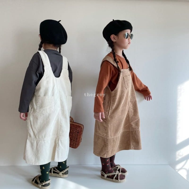 THE GREY - Korean Children Fashion - #Kfashion4kids - Corduroy One-piece - 3