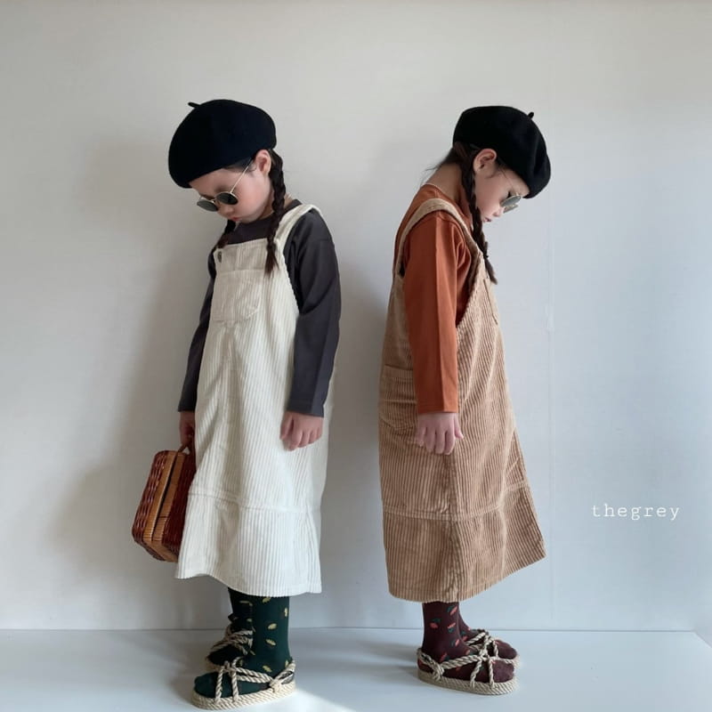 THE GREY - Korean Children Fashion - #Kfashion4kids - Corduroy One-piece - 4