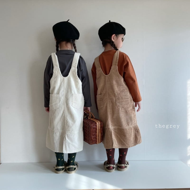 THE GREY - Korean Children Fashion - #Kfashion4kids - Corduroy One-piece - 5