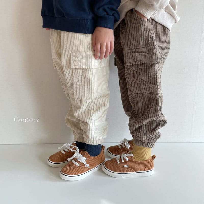 THE GREY - Korean Children Fashion - #Kfashion4kids - Pumpkin Corduroy Jogger Pants - 6