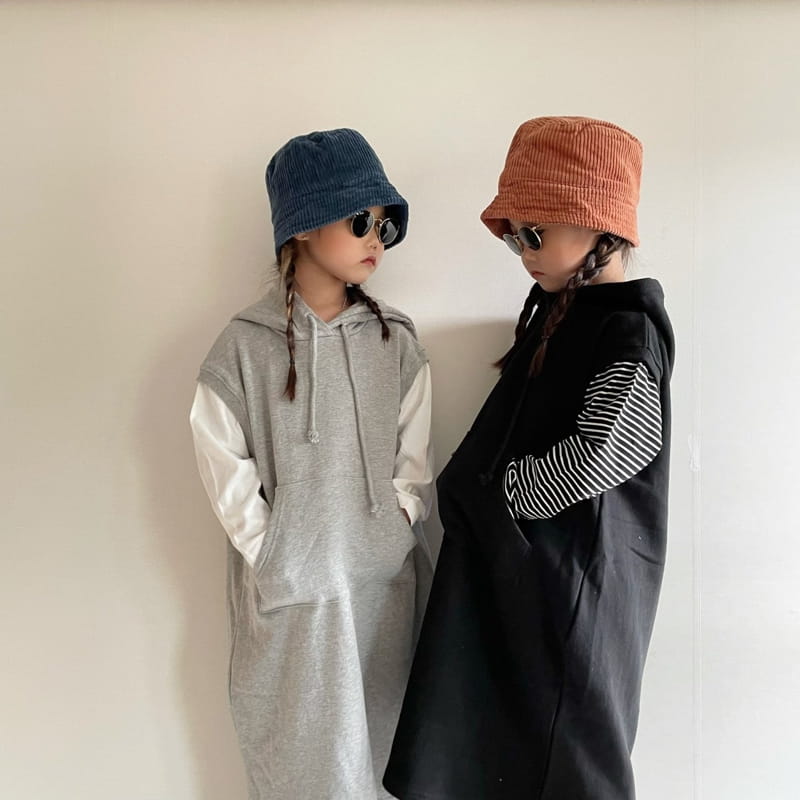 THE GREY - Korean Children Fashion - #Kfashion4kids - Hood Vest One-piece - 10