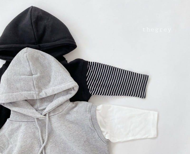 THE GREY - Korean Children Fashion - #Kfashion4kids - Hood Vest One-piece - 12