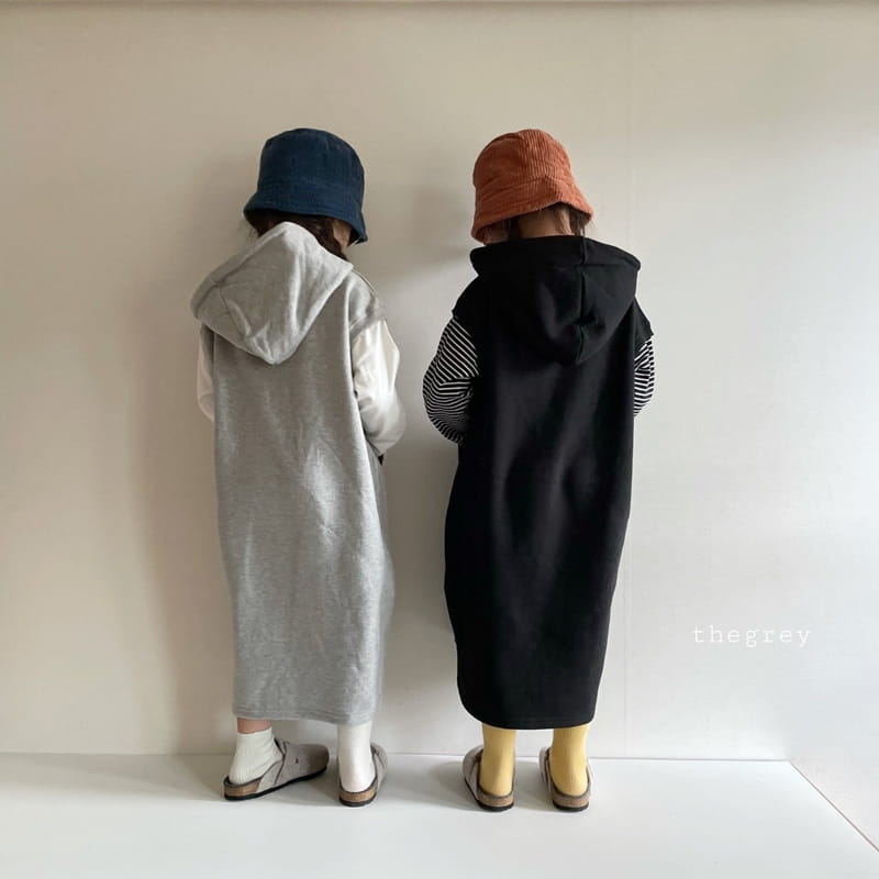 THE GREY - Korean Children Fashion - #Kfashion4kids - Hood Vest One-piece - 4