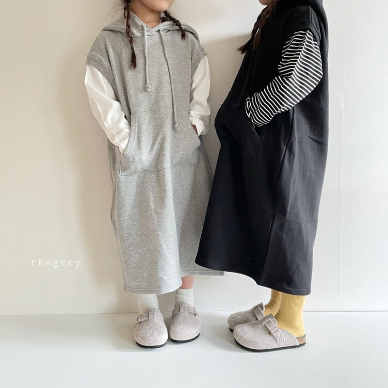 THE GREY - Korean Children Fashion - #Kfashion4kids - Hood Vest One-piece - 5