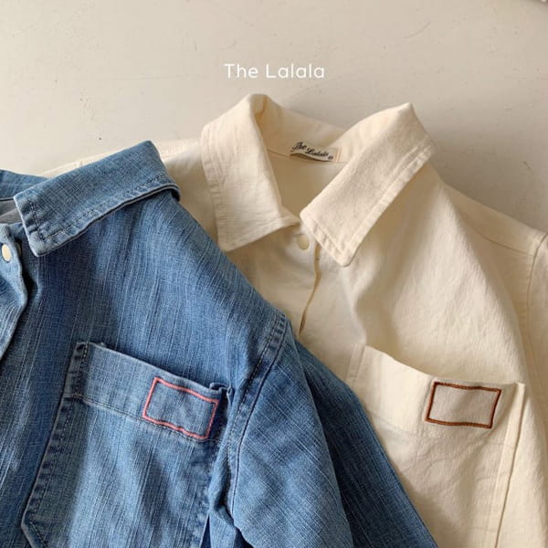 THE LALALA - Korean Children Fashion - #Kfashion4kids - Square Embroidery Shirt - 3