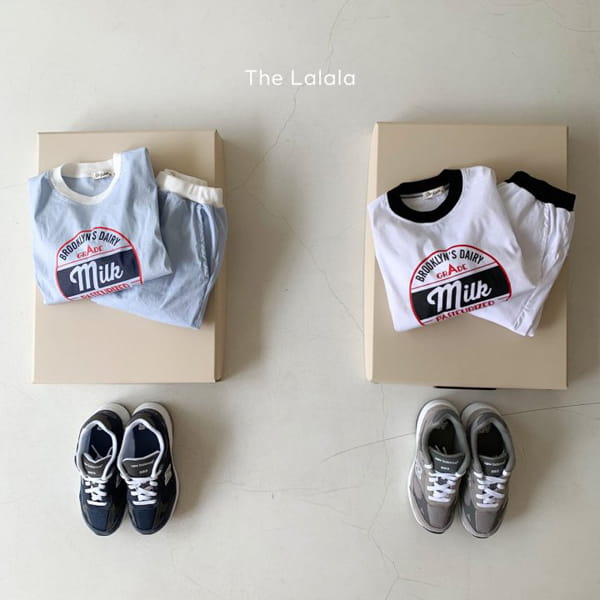 THE LALALA - Korean Children Fashion - #Kfashion4kids - Joy Milk Top Bottom Set