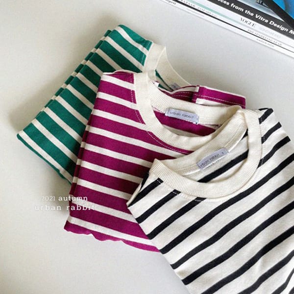 URBAN RABBIT - Korean Children Fashion - #Kfashion4kids - Loose Stripe Tee