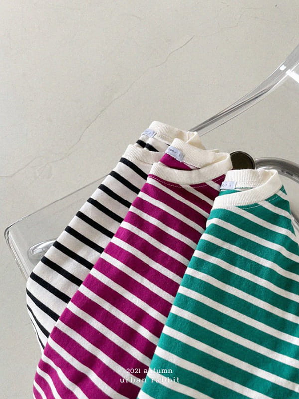 URBAN RABBIT - Korean Children Fashion - #Kfashion4kids - Loose Stripe Tee - 10