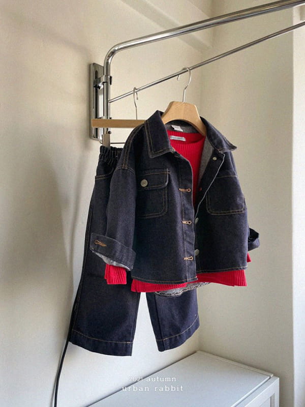 URBAN RABBIT - Korean Children Fashion - #Kfashion4kids - Pocket Denim Jacket - 6
