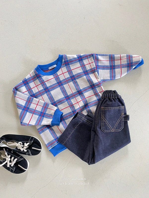 URBAN RABBIT - Korean Children Fashion - #Kfashion4kids - Color Check Sweatshirt - 4