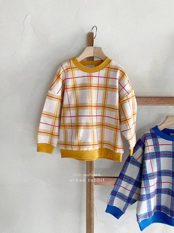 URBAN RABBIT - Korean Children Fashion - #Kfashion4kids - Color Check Sweatshirt - 5