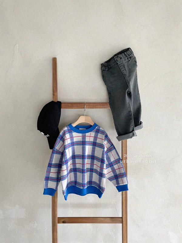 URBAN RABBIT - Korean Children Fashion - #Kfashion4kids - Color Check Sweatshirt - 7