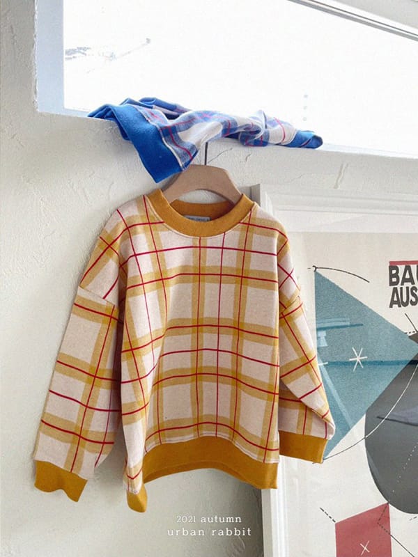 URBAN RABBIT - Korean Children Fashion - #Kfashion4kids - Color Check Sweatshirt - 9