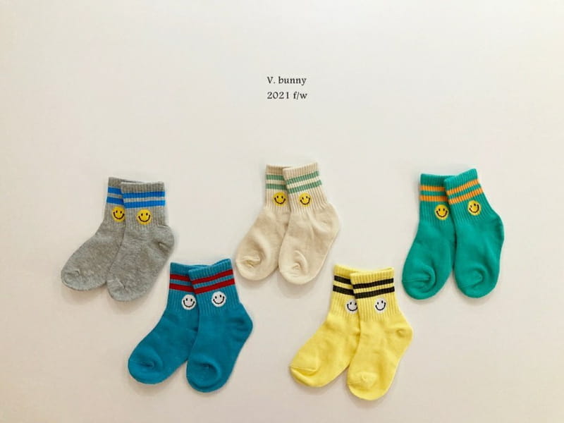 V BUNNY - Korean Children Fashion - #Kfashion4kids - Dans Smile Socks [set of 5] - 8