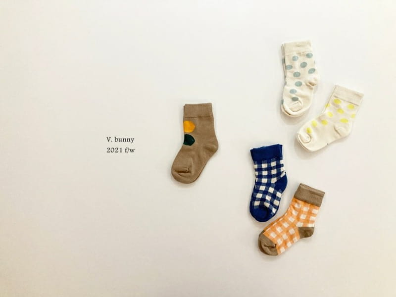 V BUNNY - Korean Children Fashion - #Kfashion4kids - Olive Socks [set of 5] - 7