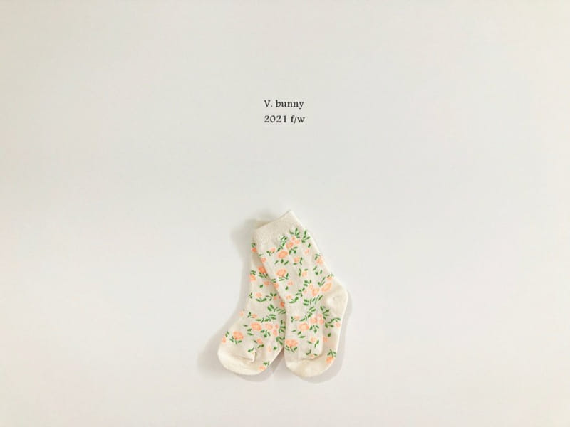 V BUNNY - Korean Children Fashion - #Kfashion4kids - Stripe Flower Socks [set of 4] - 3