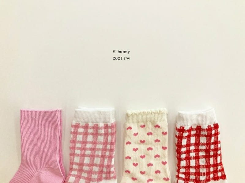 V BUNNY - Korean Children Fashion - #Kfashion4kids - Strawberry Milk Socks [set of 4]