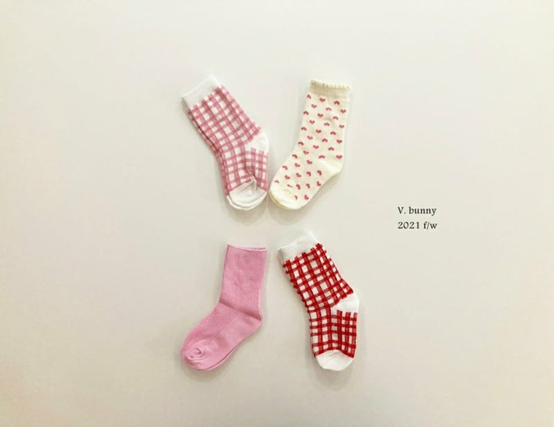 V BUNNY - Korean Children Fashion - #Kfashion4kids - Strawberry Milk Socks [set of 4] - 7