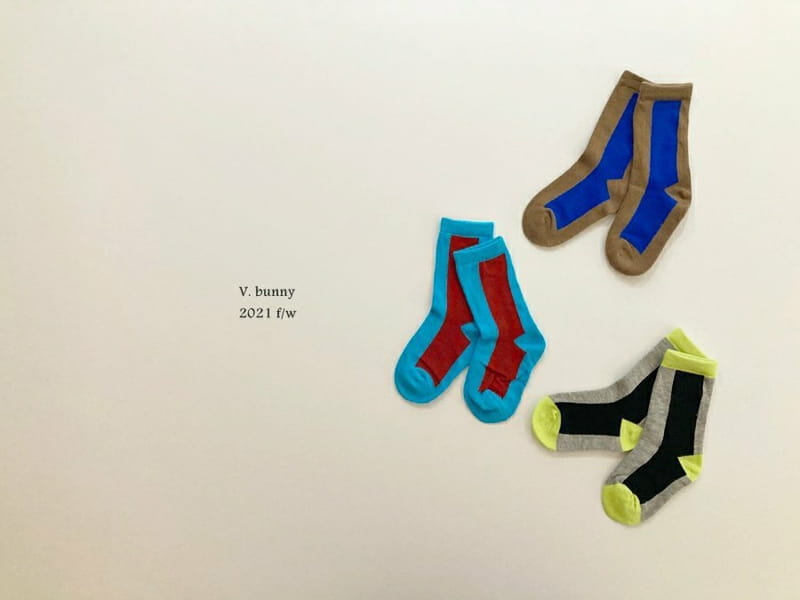 V BUNNY - Korean Children Fashion - #Kfashion4kids - Vertical Socks [set of 3] - 5