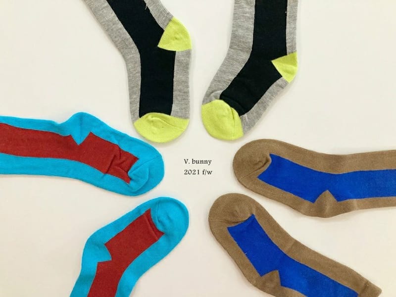 V BUNNY - Korean Children Fashion - #Kfashion4kids - Vertical Socks [set of 3] - 6