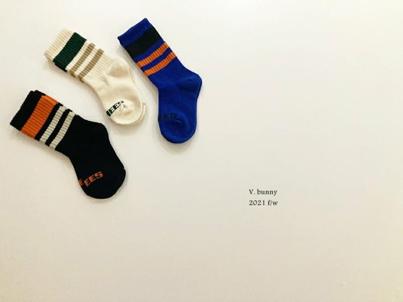 V BUNNY - Korean Children Fashion - #Kfashion4kids - Peach Socks [set of 3] - 7