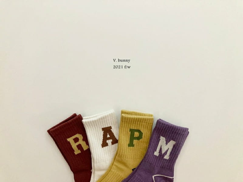 V BUNNY - Korean Children Fashion - #Kfashion4kids - Alphabet Socks [set of 4] - 3