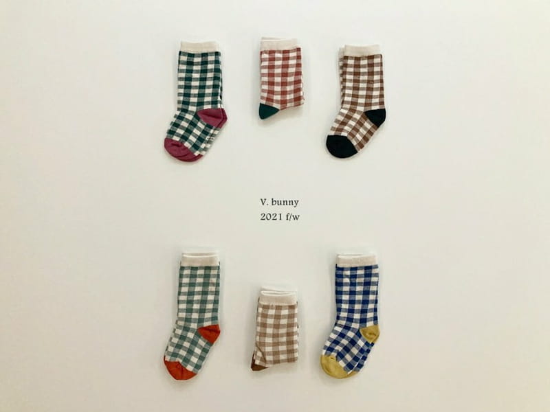 V BUNNY - Korean Children Fashion - #Kfashion4kids - Square Socks [set of 3]