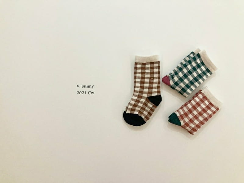 V BUNNY - Korean Children Fashion - #Kfashion4kids - Square Socks [set of 3] - 2