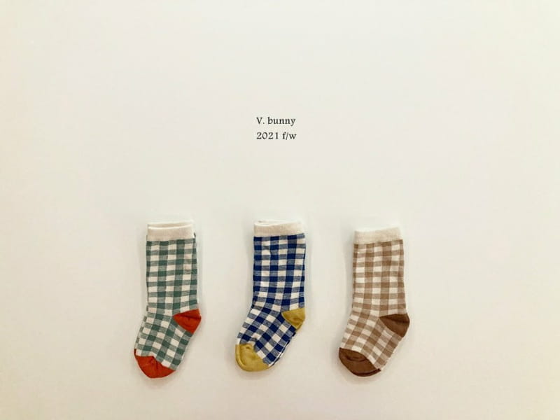 V BUNNY - Korean Children Fashion - #Kfashion4kids - Square Socks [set of 3] - 4