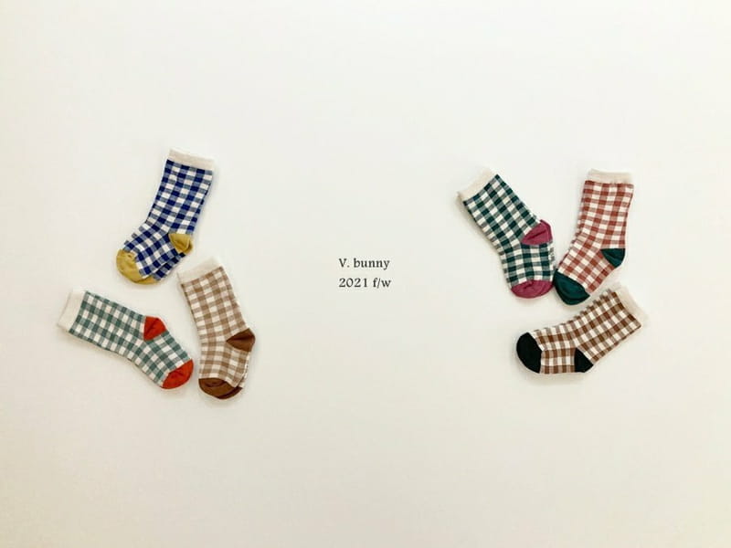 V BUNNY - Korean Children Fashion - #Kfashion4kids - Square Socks [set of 3] - 8