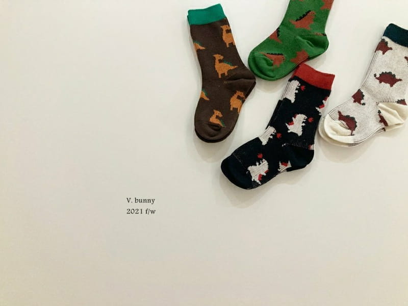 V BUNNY - Korean Children Fashion - #Kfashion4kids - Dino Socks [set of 4] - 8