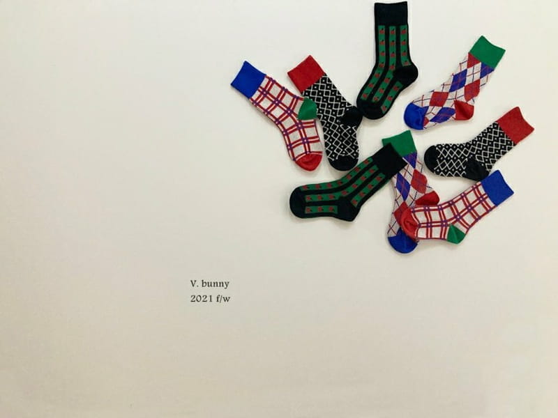 V BUNNY - Korean Children Fashion - #Kfashion4kids - Chess Socks [set of 4] - 8