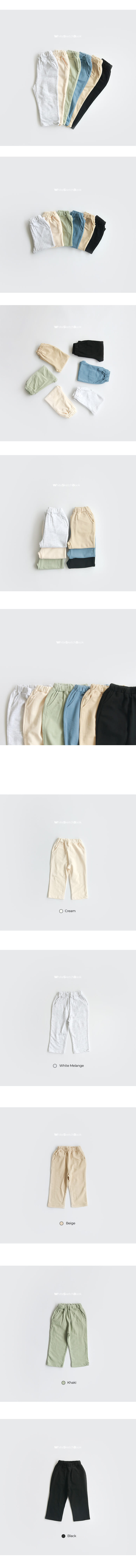 WHITESKETCHBOOK - Korean Children Fashion - #Kfashion4kids - Nomal Tery Pants - 9