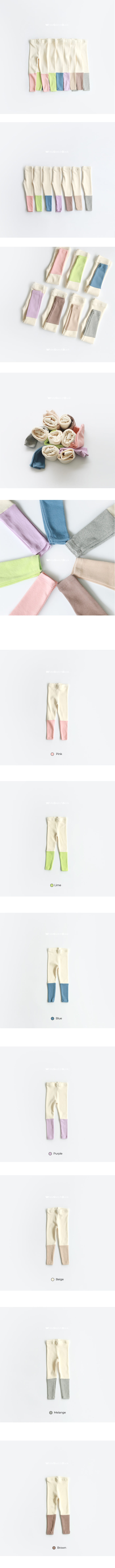 WHITESKETCHBOOK - Korean Children Fashion - #Kfashion4kids - Peach Color Leggings - 10