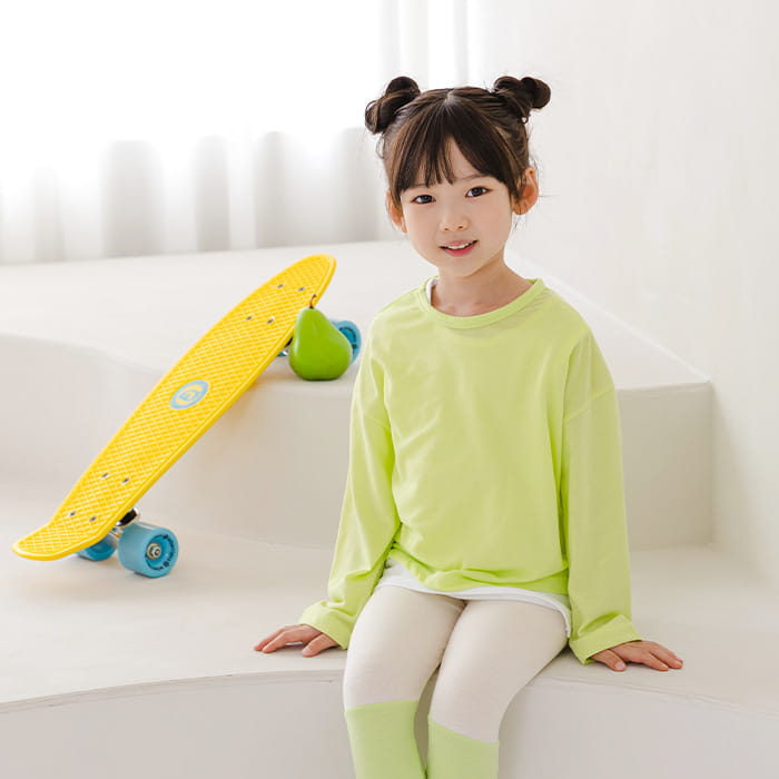 WHITESKETCHBOOK - Korean Children Fashion - #Kfashion4kids - Peach Color Leggings - 2