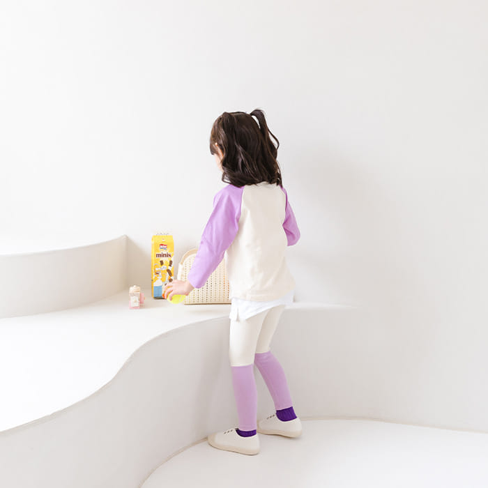 WHITESKETCHBOOK - Korean Children Fashion - #Kfashion4kids - Peach Color Leggings - 6