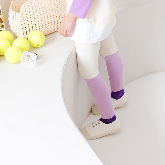 WHITESKETCHBOOK - Korean Children Fashion - #Kfashion4kids - Peach Color Leggings - 7