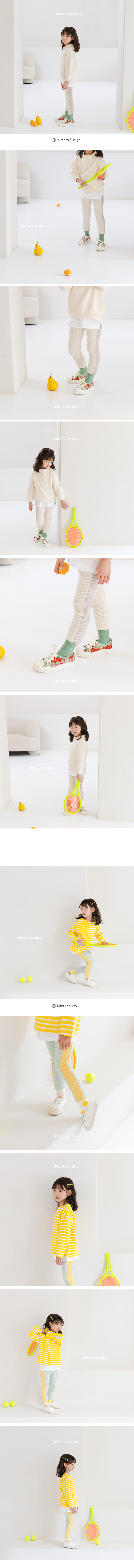 WHITESKETCHBOOK - Korean Children Fashion - #Kfashion4kids - Side Color Leggings - 7