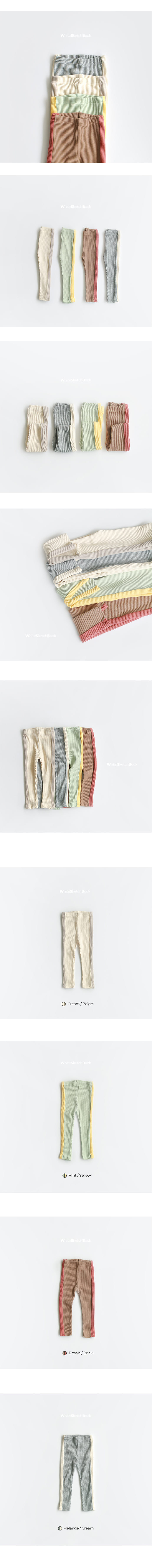 WHITESKETCHBOOK - Korean Children Fashion - #Kfashion4kids - Side Color Leggings - 8