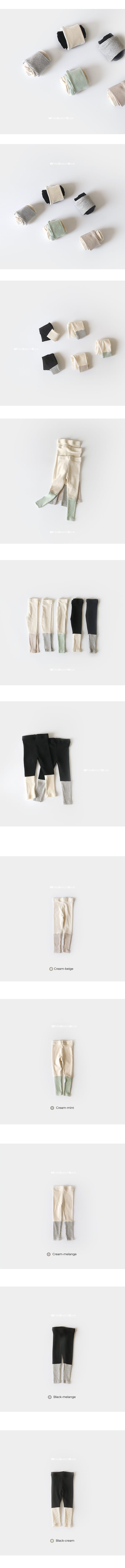 WHITESKETCHBOOK - Korean Children Fashion - #Kfashion4kids - Rib Color Leggings - 8
