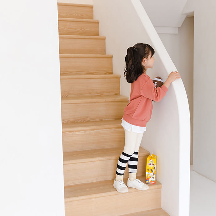 WHITESKETCHBOOK - Korean Children Fashion - #Kfashion4kids - Stripes Color Leggings - 2