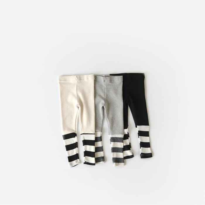 WHITESKETCHBOOK - Korean Children Fashion - #Kfashion4kids - Stripes Color Leggings - 5