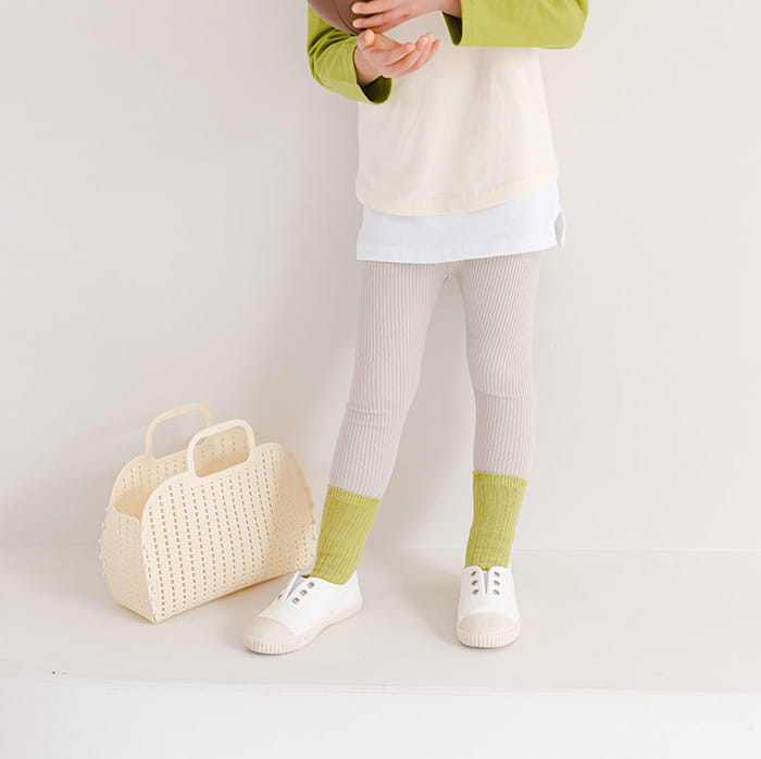 WHITESKETCHBOOK - Korean Children Fashion - #Kfashion4kids - Rib Leggings - 4