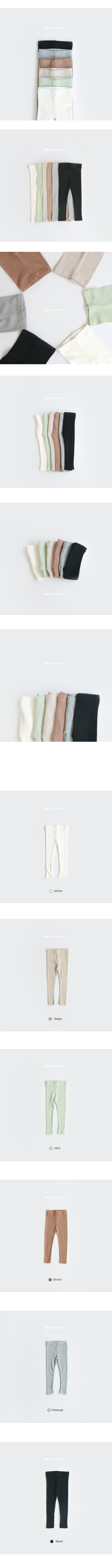 WHITESKETCHBOOK - Korean Children Fashion - #Kfashion4kids - Rib Leggings - 9
