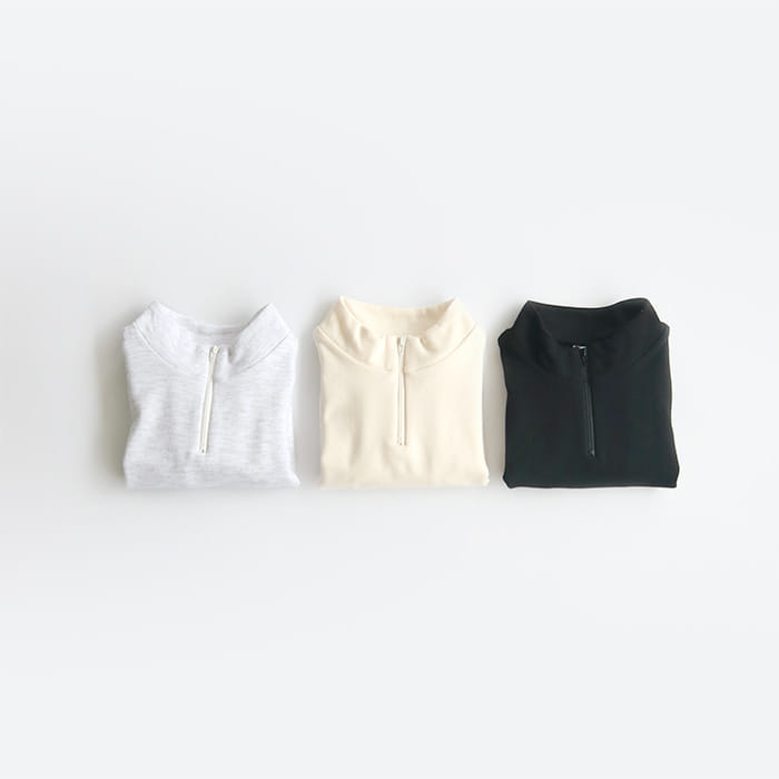 WHITESKETCHBOOK - Korean Children Fashion - #Kfashion4kids - Half Zip-up Sweatshirt - 2