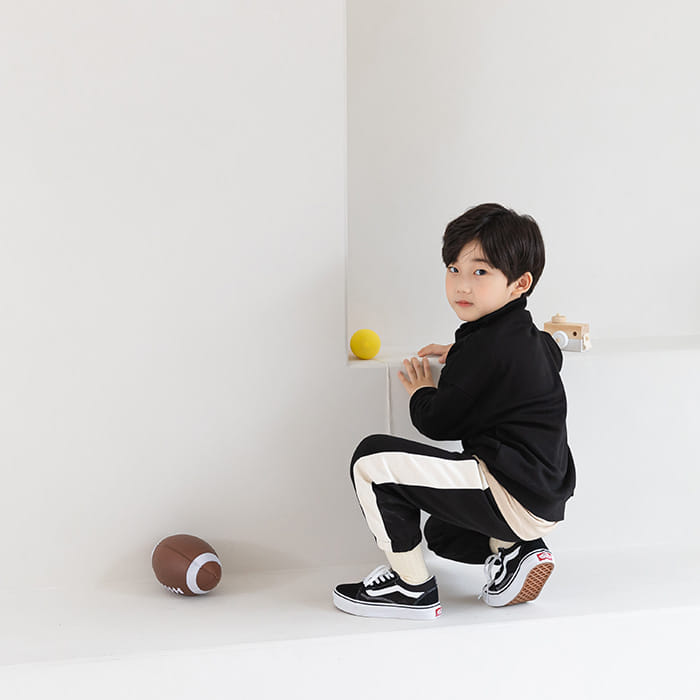 WHITESKETCHBOOK - Korean Children Fashion - #Kfashion4kids - Half Zip-up Sweatshirt - 5