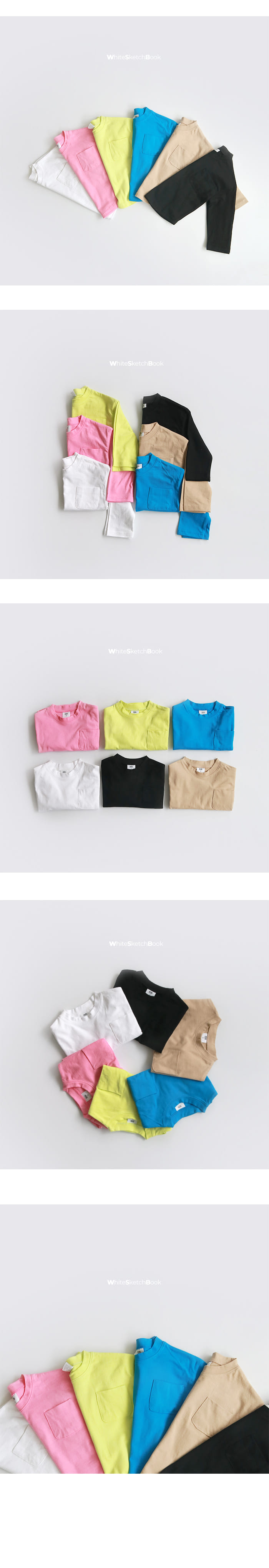 WHITESKETCHBOOK - Korean Children Fashion - #Kfashion4kids - Single Pocket Tee - 11