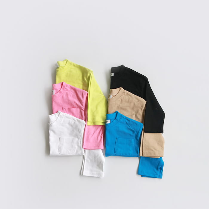 WHITESKETCHBOOK - Korean Children Fashion - #Kfashion4kids - Single Pocket Tee - 3