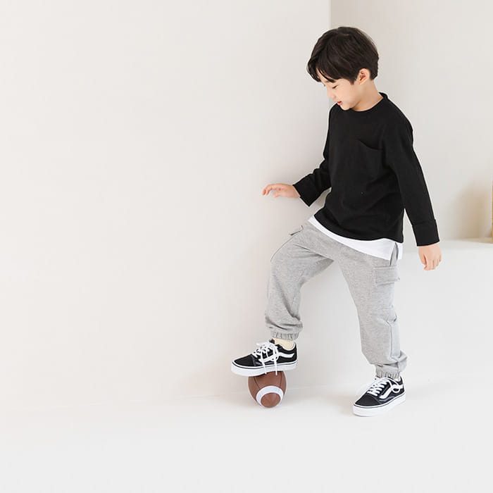 WHITESKETCHBOOK - Korean Children Fashion - #Kfashion4kids - Single Pocket Tee - 4